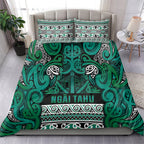 Aotearoa Iwi Ngai Tahu Bedding Set Maori Wharenui House Tribal Pattern