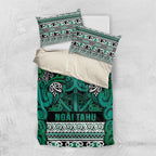 Aotearoa Iwi Ngai Tahu Bedding Set Maori Wharenui House Tribal Pattern