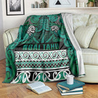 Aotearoa Iwi Ngai Tahu Blanket Maori Wharenui House Tribal Pattern