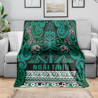 Aotearoa Iwi Ngai Tahu Blanket Maori Wharenui House Tribal Pattern