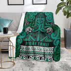 Aotearoa Iwi Ngai Tahu Blanket Maori Wharenui House Tribal Pattern