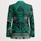 Aotearoa Iwi Ngai Tahu Blazer Maori Wharenui House Tribal Pattern
