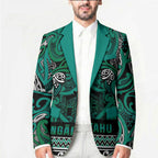 Aotearoa Iwi Ngai Tahu Blazer Maori Wharenui House Tribal Pattern