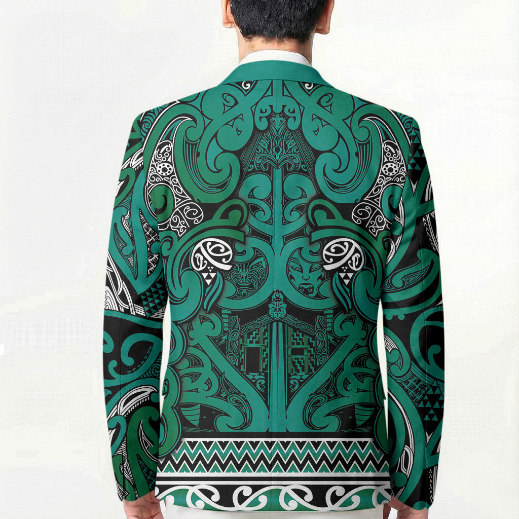 Aotearoa Iwi Ngai Tahu Blazer Maori Wharenui House Tribal Pattern