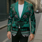Aotearoa Iwi Ngai Tahu Blazer Maori Wharenui House Tribal Pattern