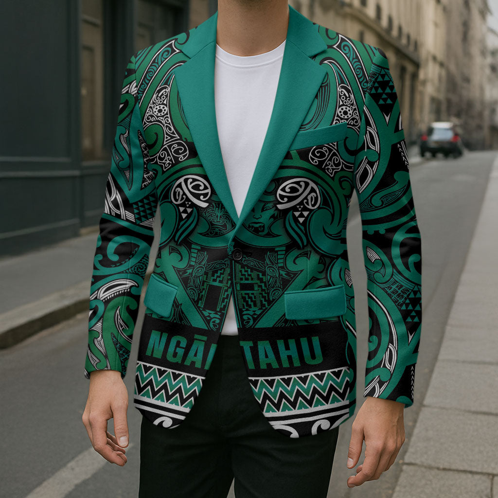 Aotearoa Iwi Ngai Tahu Blazer Maori Wharenui House Tribal Pattern