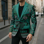 Aotearoa Iwi Ngai Tahu Blazer Maori Wharenui House Tribal Pattern