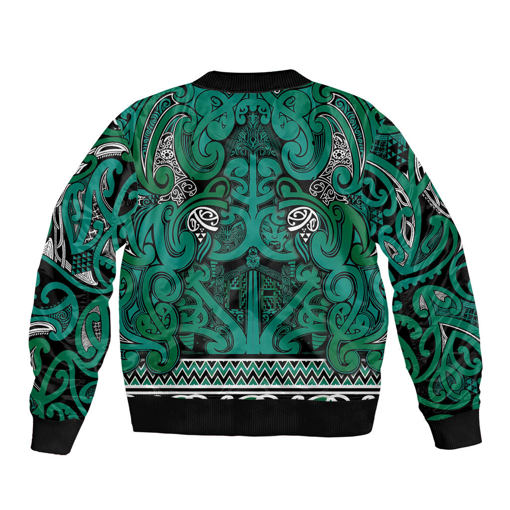 Aotearoa Iwi Ngai Tahu Bomber Jacket Maori Wharenui House Tribal Pattern