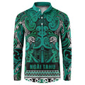 Aotearoa Iwi Ngai Tahu Button Sweatshirt Maori Wharenui House Tribal Pattern