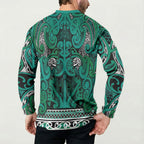 Aotearoa Iwi Ngai Tahu Button Sweatshirt Maori Wharenui House Tribal Pattern