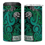 Aotearoa Iwi Ngai Tahu 4 in 1 Can Cooler Tumbler Maori Wharenui House Tribal Pattern