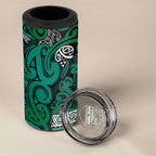Aotearoa Iwi Ngai Tahu 4 in 1 Can Cooler Tumbler Maori Wharenui House Tribal Pattern