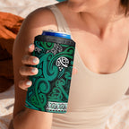Aotearoa Iwi Ngai Tahu 4 in 1 Can Cooler Tumbler Maori Wharenui House Tribal Pattern