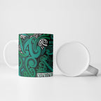 Aotearoa Iwi Ngai Tahu Ceramic Mug Maori Wharenui House Tribal Pattern