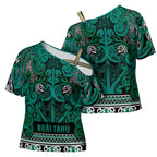 Aotearoa Iwi Ngai Tahu Cross Shoulder Shirt Maori Wharenui House Tribal Pattern