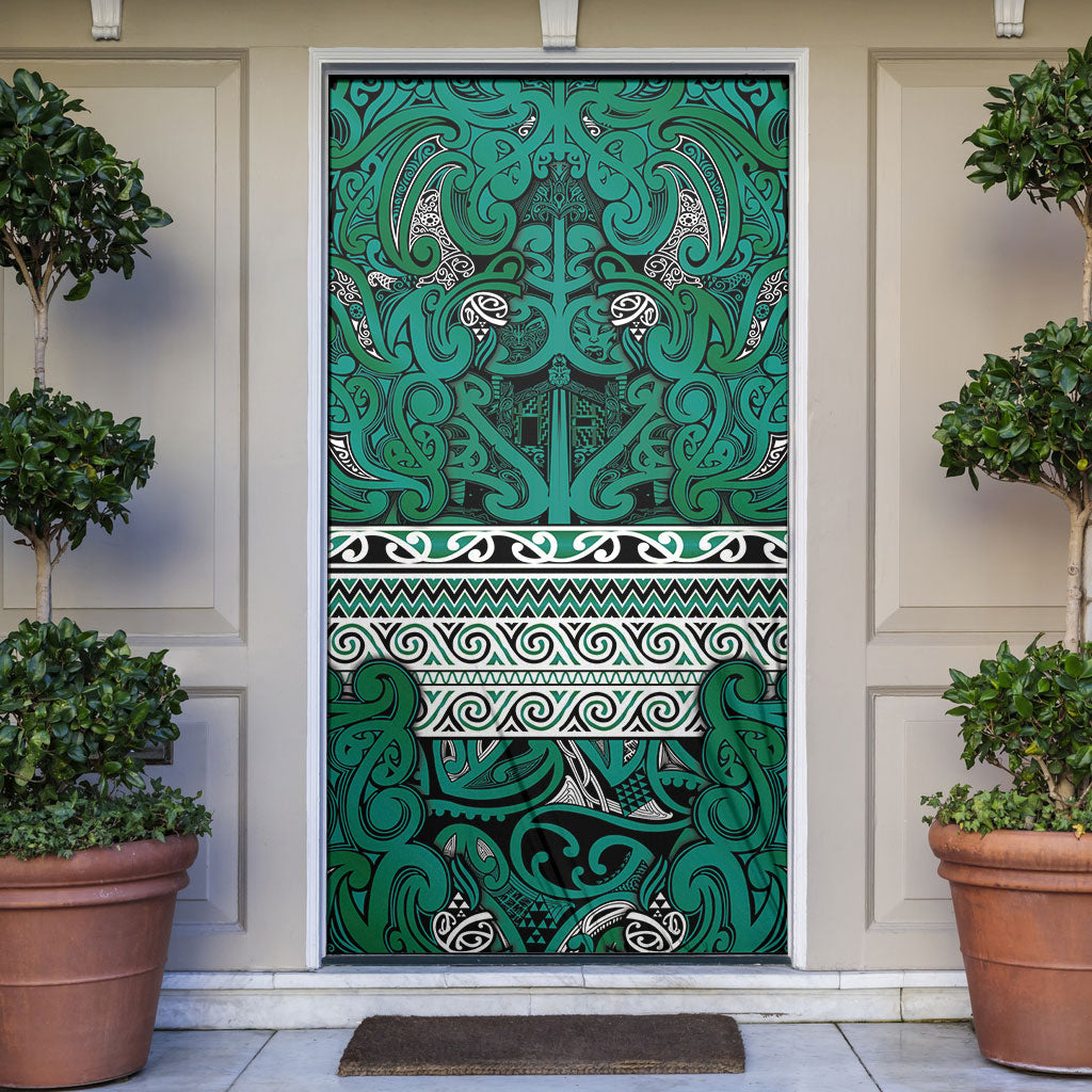 Aotearoa Iwi Ngai Tahu Door Cover Maori Wharenui House Tribal Pattern