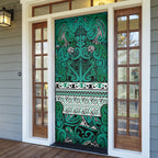 Aotearoa Iwi Ngai Tahu Door Cover Maori Wharenui House Tribal Pattern