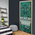 Aotearoa Iwi Ngai Tahu Door Cover Maori Wharenui House Tribal Pattern