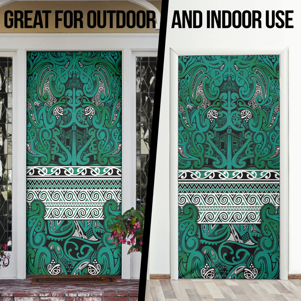 Aotearoa Iwi Ngai Tahu Door Cover Maori Wharenui House Tribal Pattern