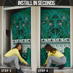 Aotearoa Iwi Ngai Tahu Door Cover Maori Wharenui House Tribal Pattern