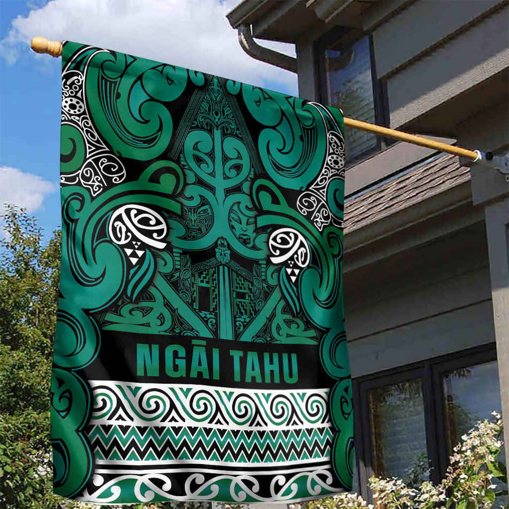 Aotearoa Iwi Ngai Tahu Garden Flag Maori Wharenui House Tribal Pattern