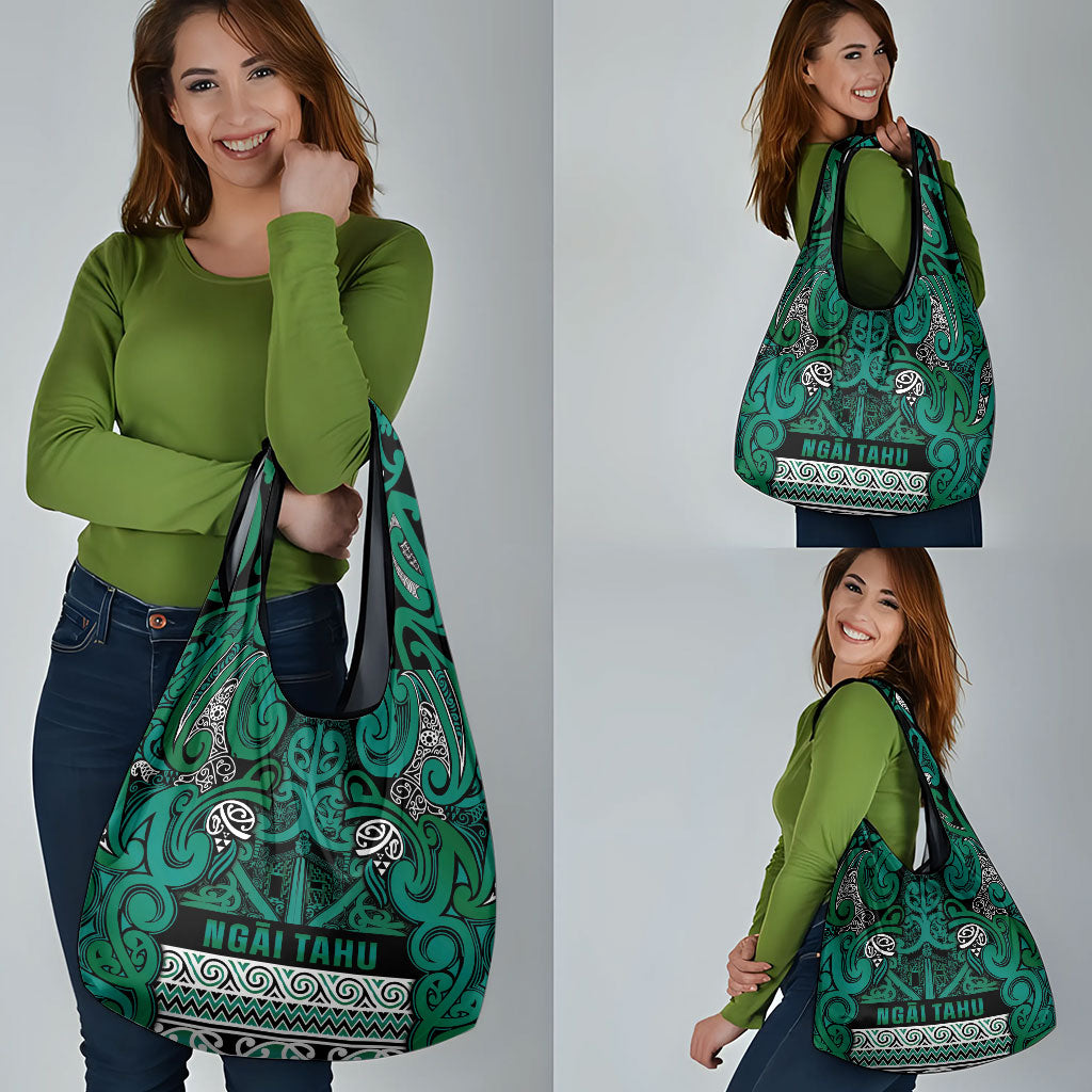 Aotearoa Iwi Ngai Tahu Grocery Bag Maori Wharenui House Tribal Pattern