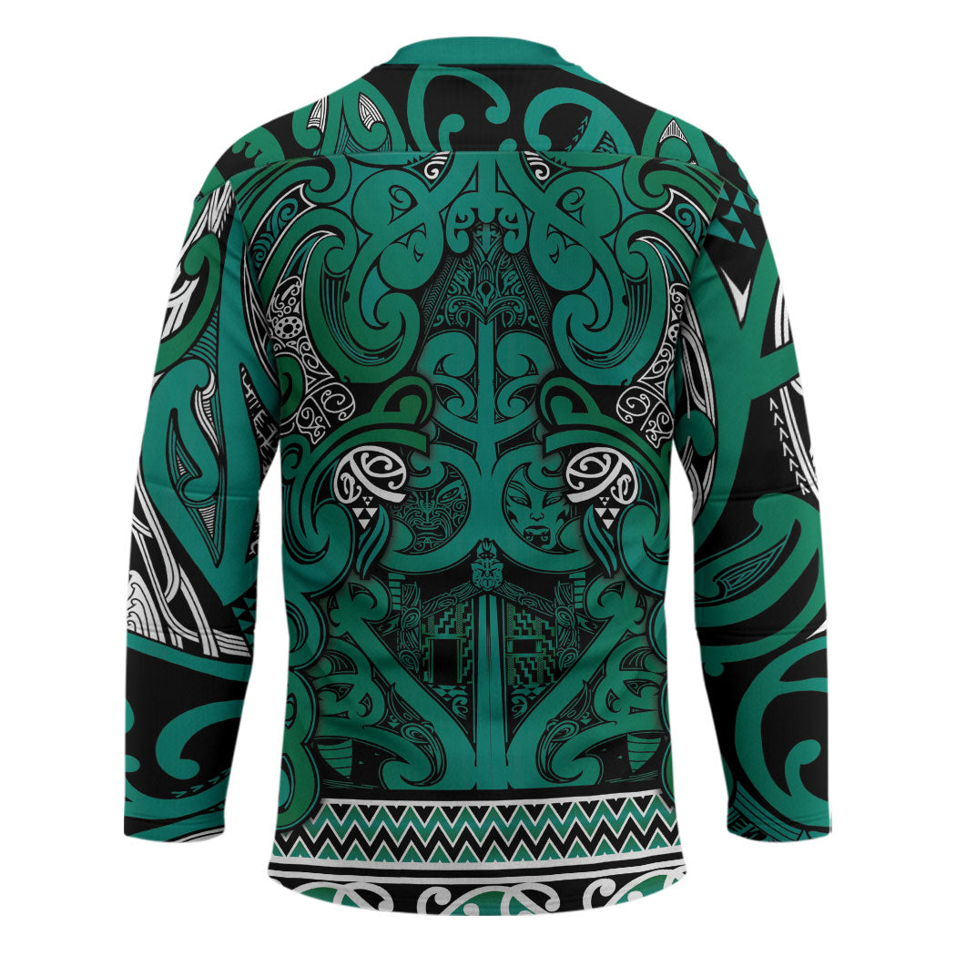 Aotearoa Iwi Ngai Tahu Hockey Jersey Maori Wharenui House Tribal Pattern