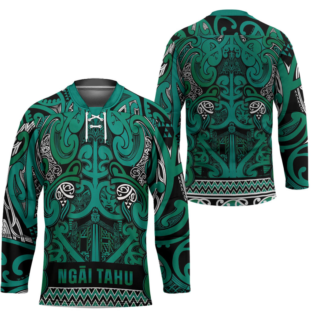 Aotearoa Iwi Ngai Tahu Hockey Jersey Maori Wharenui House Tribal Pattern