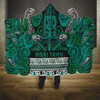 Aotearoa Iwi Ngai Tahu Hooded Blanket Maori Wharenui House Tribal Pattern