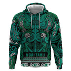 Aotearoa Iwi Ngai Tahu Hoodie Maori Wharenui House Tribal Pattern
