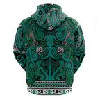 Aotearoa Iwi Ngai Tahu Hoodie Maori Wharenui House Tribal Pattern
