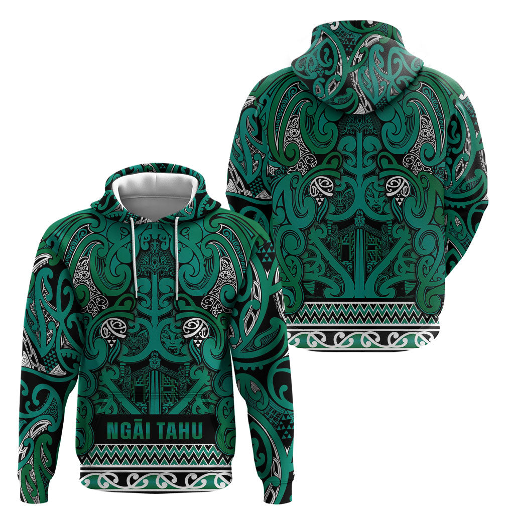 Aotearoa Iwi Ngai Tahu Hoodie Maori Wharenui House Tribal Pattern