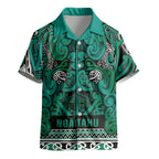 Aotearoa Iwi Ngai Tahu Kid Hawaiian Shirt Maori Wharenui House Tribal Pattern
