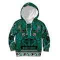 Aotearoa Iwi Ngai Tahu Kid Hoodie Maori Wharenui House Tribal Pattern