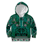 Aotearoa Iwi Ngai Tahu Kid Hoodie Maori Wharenui House Tribal Pattern