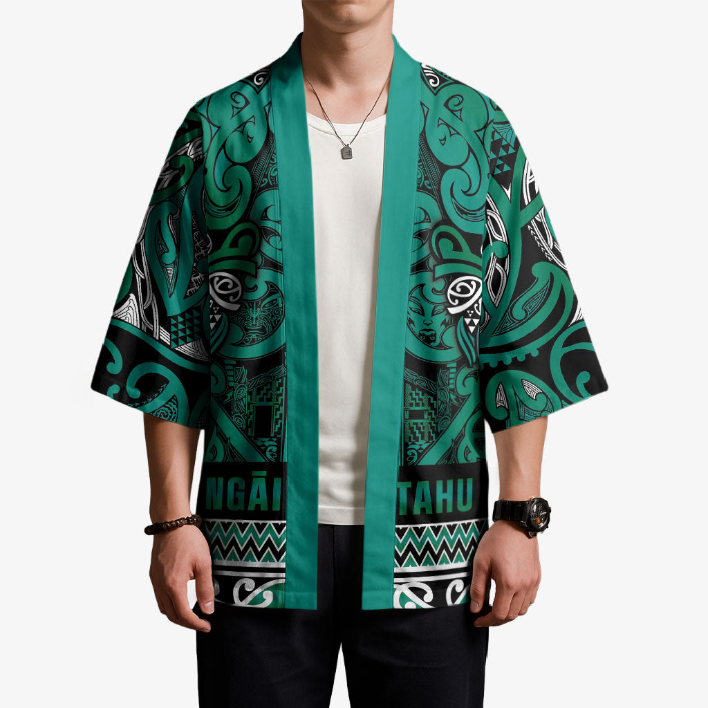 Aotearoa Iwi Ngai Tahu Kimono Maori Wharenui House Tribal Pattern