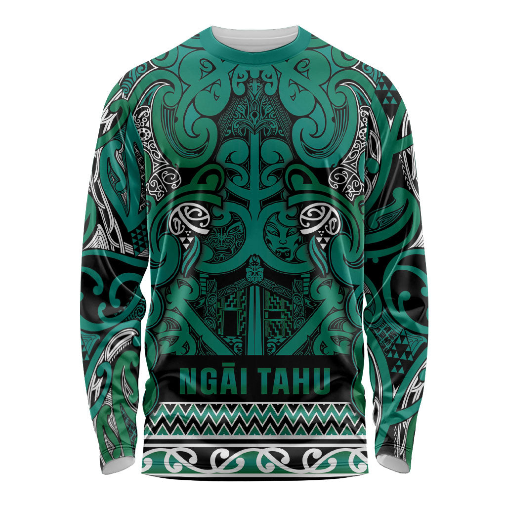Aotearoa Iwi Ngai Tahu Long Sleeve Shirt Maori Wharenui House Tribal Pattern