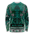 Aotearoa Iwi Ngai Tahu Long Sleeve Shirt Maori Wharenui House Tribal Pattern