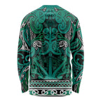 Aotearoa Iwi Ngai Tahu Long Sleeve Shirt Maori Wharenui House Tribal Pattern