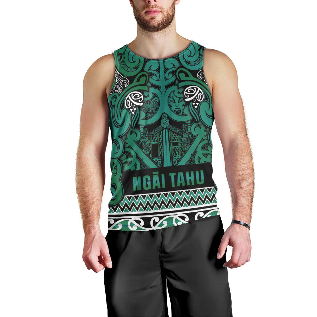 Aotearoa Iwi Ngai Tahu Men Tank Top Maori Wharenui House Tribal Pattern