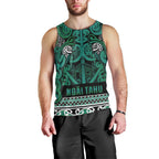Aotearoa Iwi Ngai Tahu Men Tank Top Maori Wharenui House Tribal Pattern