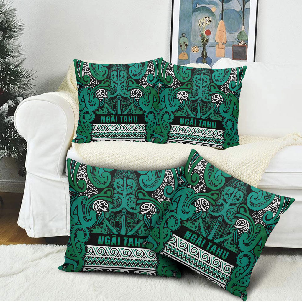 Aotearoa Iwi Ngai Tahu Pillow Cover Maori Wharenui House Tribal Pattern