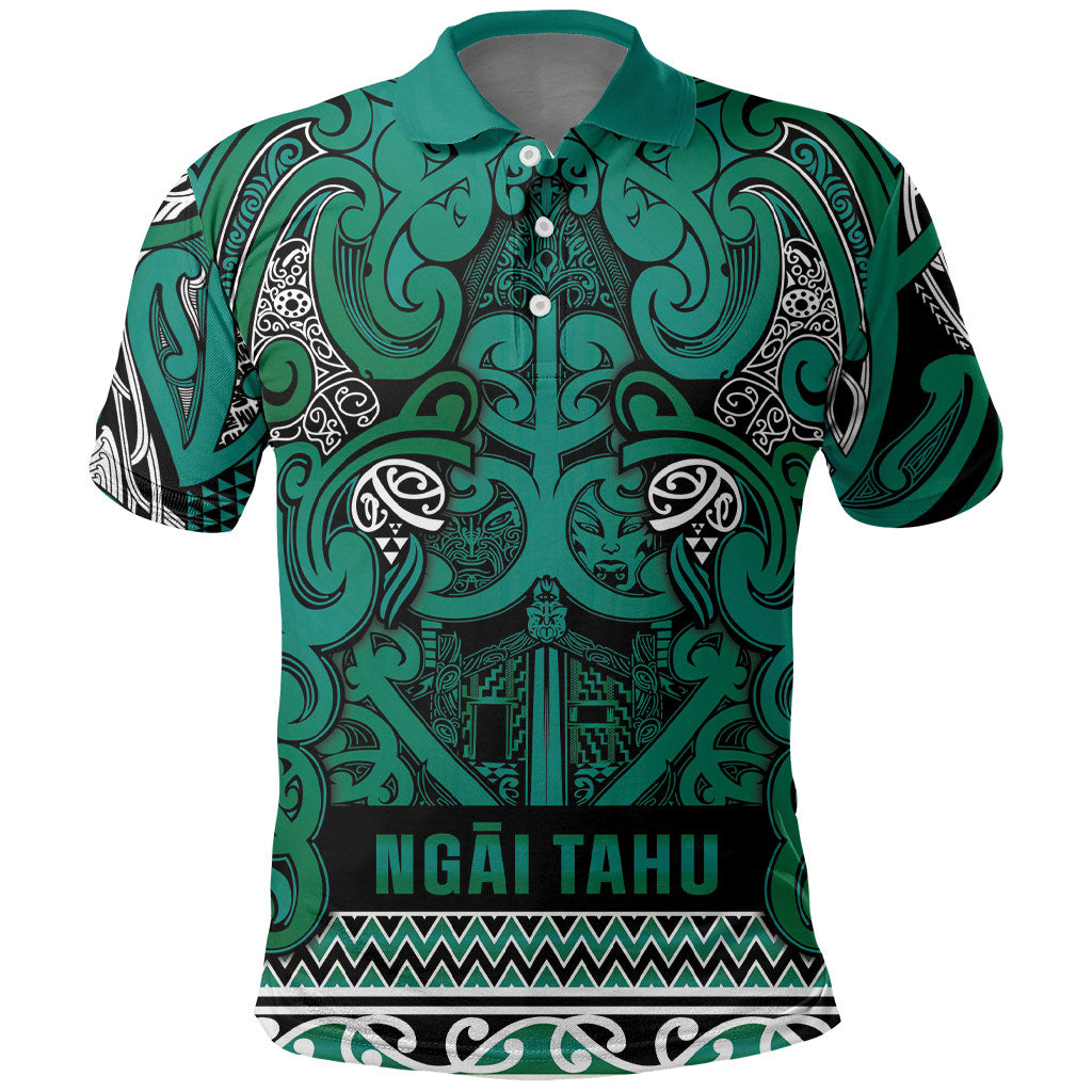 Aotearoa Iwi Ngai Tahu Polo Shirt Maori Wharenui House Tribal Pattern