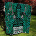 Aotearoa Iwi Ngai Tahu Quilt Maori Wharenui House Tribal Pattern
