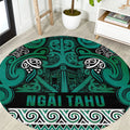 Aotearoa Iwi Ngai Tahu Round Carpet Maori Wharenui House Tribal Pattern