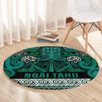 Aotearoa Iwi Ngai Tahu Round Carpet Maori Wharenui House Tribal Pattern