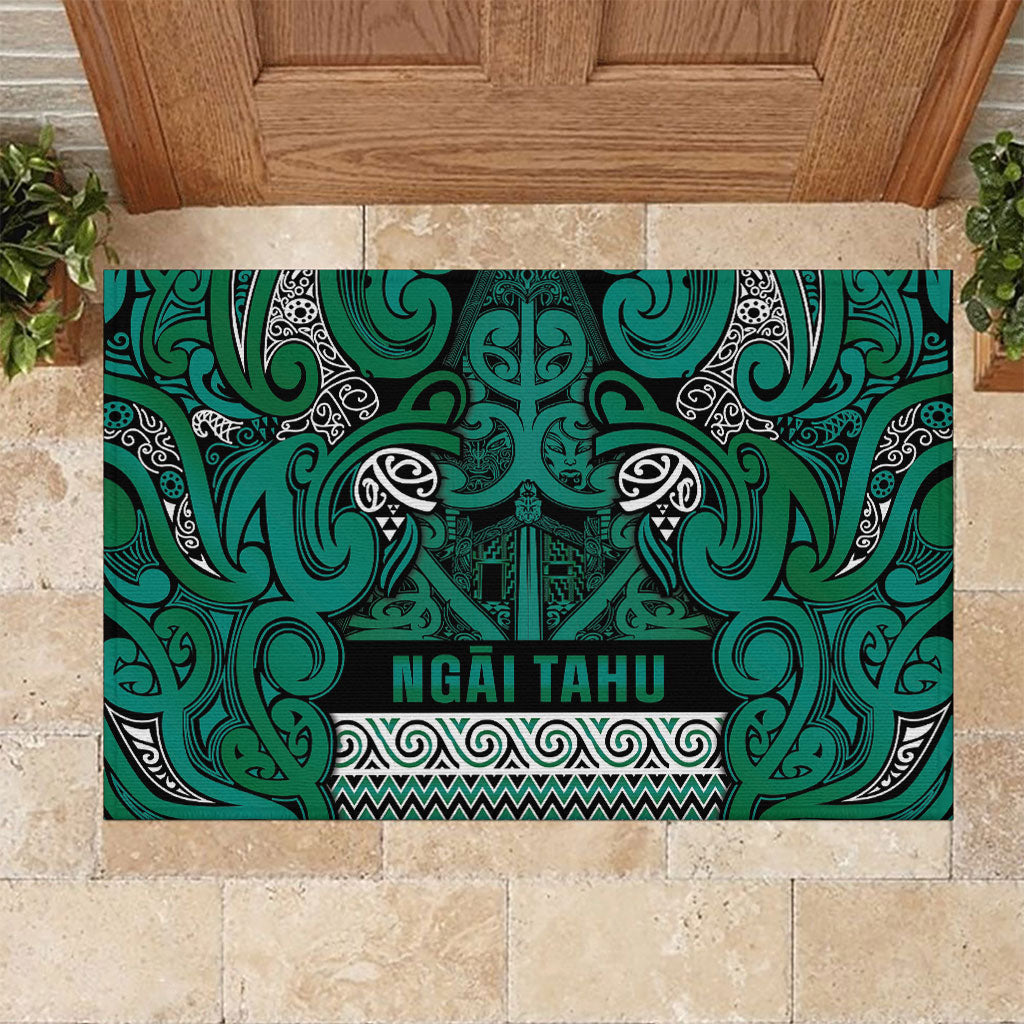 Aotearoa Iwi Ngai Tahu Rubber Doormat Maori Wharenui House Tribal Pattern