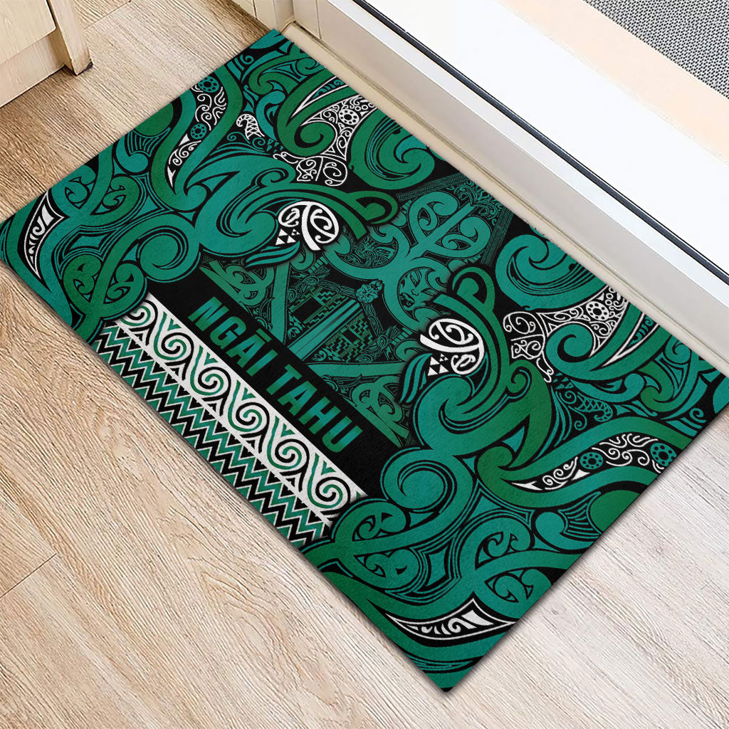 Aotearoa Iwi Ngai Tahu Rubber Doormat Maori Wharenui House Tribal Pattern