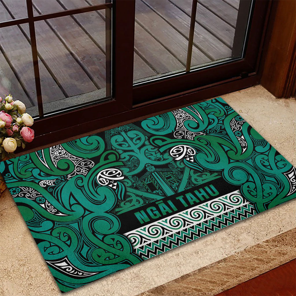 Aotearoa Iwi Ngai Tahu Rubber Doormat Maori Wharenui House Tribal Pattern