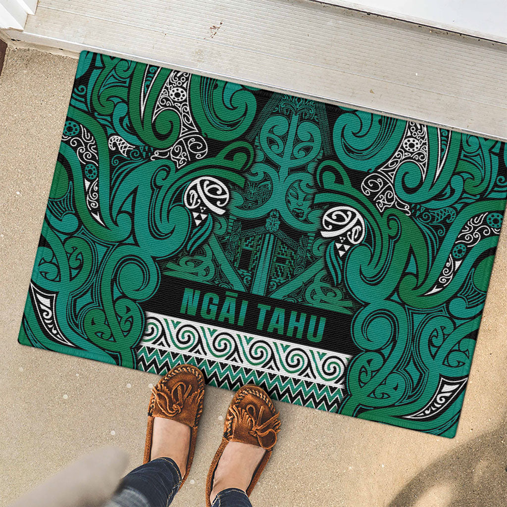 Aotearoa Iwi Ngai Tahu Rubber Doormat Maori Wharenui House Tribal Pattern